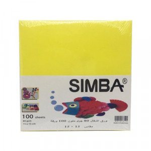 ورق اشغال سمبا 100 ورقة 15x15 سم ملون 