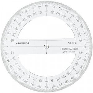Circular Protractor 360° degree Transparent 