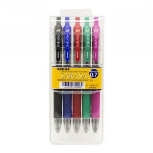 Gel Ink Roller Ball Point Pen Sarasa Clip ZEBRA 0.7 mm Medium 5 Colors