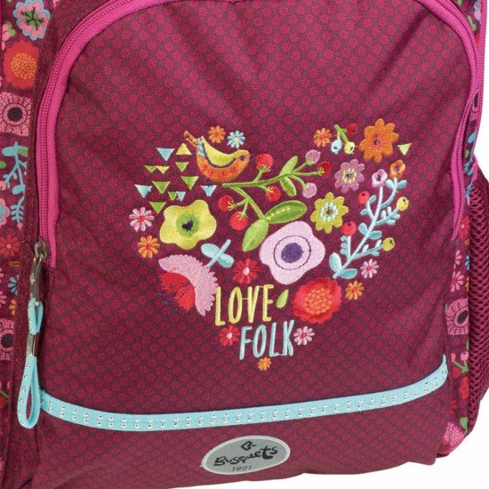 شنطة مدرسية LOVE FOLK سحاب 36x45 سم بنفسجي شنطة مدرسية LOVE FOLK سحاب 36x45 سم بنفسجي