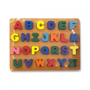 Educational Wooden Children's Toy Capital English Letters Puzzle