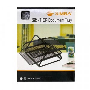 Document Tray SIMBA Silver Two Tray Metal