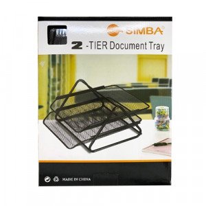 Document Tray SIMBA Black Two Tray Metal