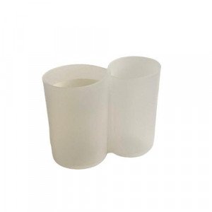 Pen Cup Dual TENEX Plastic Transparent