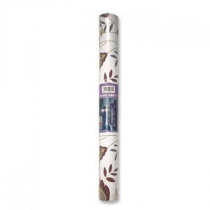 Adhesive Roll White with Burgundy Leaves SIMBA 8 yard