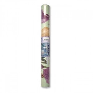 Adhesive Roll Green Pink and Beige Roses SIMBA 8 yard