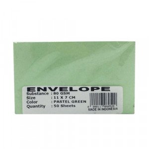 Green Envelopes 7x11 cm 50 Pcs