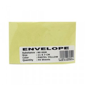 Yellow Envelopes 7x11 cm 50 Pcs
