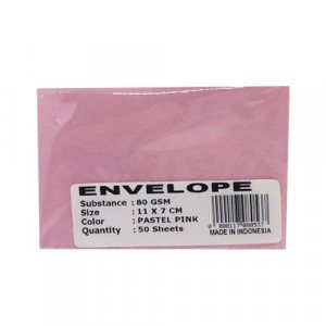 Pink Envelopes 7x11 cm 50 Pcs