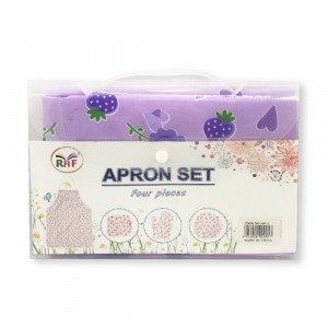 Apron Flower Strawberry Set 4 Pcs In Bag