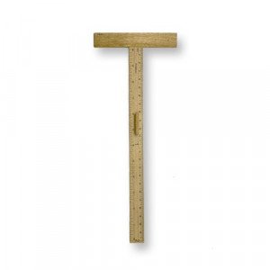 T Ruler Wood Trident 60 cm
