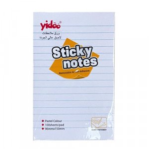Sticky Notes White lined 96x150 mm 