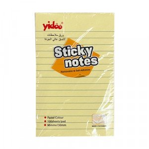 Sticky Notes yellow lined 96x150 mm 