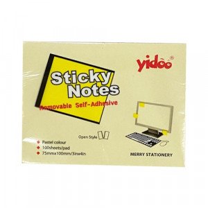 Sticky Notes Yellow 75x100 mm 