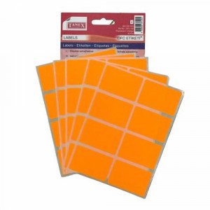 Office Label TANEX Phosphorescent Orange 52 x 34 mm
