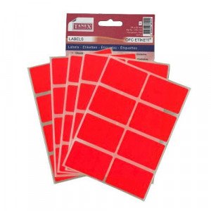 Office Label TANEX Phosphorescent Red 52 x 34 mm