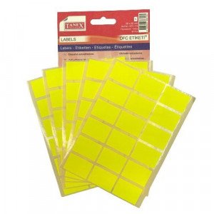 Office Label TANEX Phosphorescent Yellow 22 x 32 mm