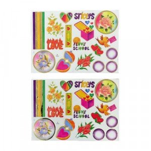 Big Stickers Roses and Hearts 2 Pieces