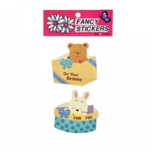 Small Congratulations Stickers Bear Shape