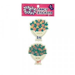 Small Congratulations Stickers Flower Bouquet Shape