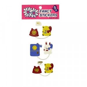 Small Congratulations Stickers Bear and Phone Shape