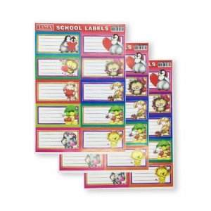 School Labels TANEX 10 Pcs Bears carton 