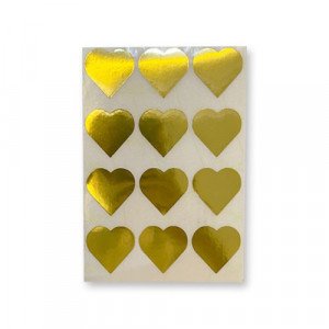 Office Label TANEX Hearts Gold 31×31 mm