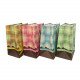 كيس هدايا ورق كاروهات و فيونكه 45x32x22 سم عدة الوان