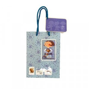 Paper Gift Bag 22x16x8 cm Blue With Card