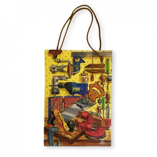كيس هدايا ورق ادوات نجارة 25x18x10سم 