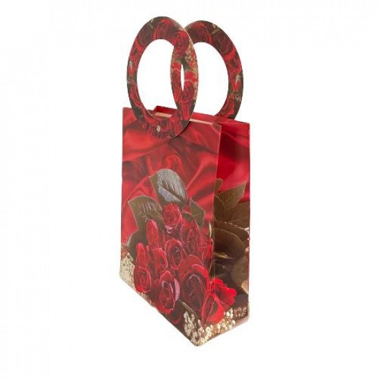 كيس هدايا ورق 24x18x8 سم ورود عدة الوان