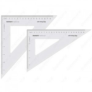 Set Triangle 2 Pcs Transparent 10*12 Inch isomars