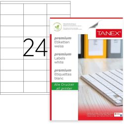 Office Label TANEX 24 Labels White 70x35 mm 