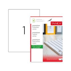 Adhesive Copy Paper TANEX A4 Matte White 210x297 mm 