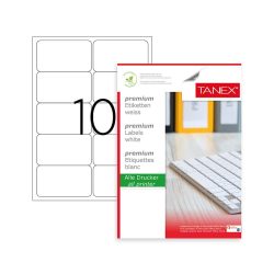 Office Label TANEX 10 Labels White 105x57 mm 