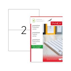 Office Label TANEX 2 Labels White 210x148.5 mm 