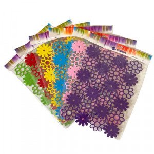 Shiblona Gogh Large Rectangle SIMBA Multicolored Flower Decorations