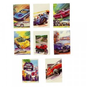 Greeting Card Set 8 Pcs Cars