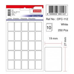 Office Label TANEX White 19 x 27 mm