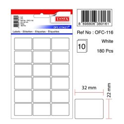 Office Label TANEX White 22 x 32 mm