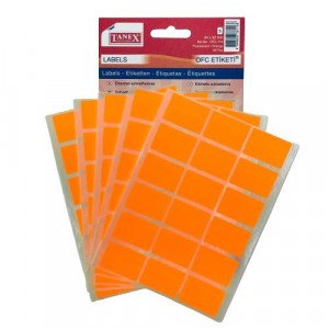 Office Label TANEX Phosphorescent Orange 22 x 32 mm