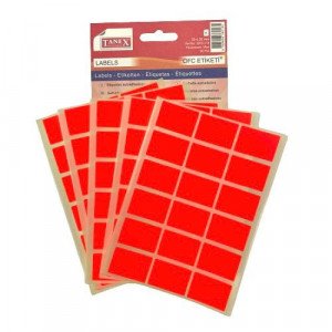 Office Label TANEX Phosphorescent Red 22 x 32 mm
