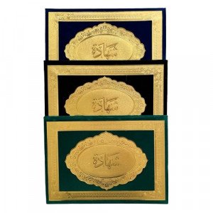 Certificate Cover Velvet With Golden Decorations Several Colors