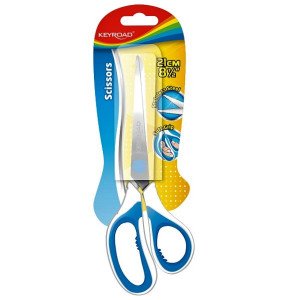 Office Scissors KEYROAD Big Blue and White 21cm