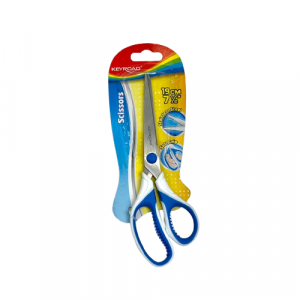 Office Scissors KEYROAD Medium Blue and White 21cm