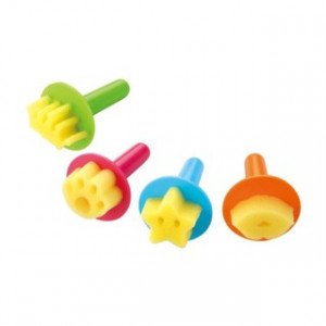 Small Print Handles Sponge 4 Different Shapes