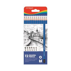 Drawing Pencil Set KEYROAD 12 Pieces    