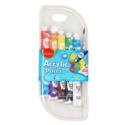 Acrylic Colors KEYROAD 10 Colors 10 ml with Brush and Palette