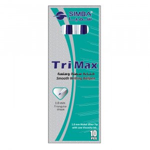 Set of 10 SIMBA Ballpoint Pens Triangle Shape 1 mm Blue