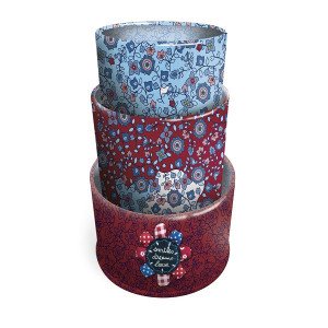 Metal Cup Pens 3 Sizes Burgundy and Navy Roses BUSQUETS